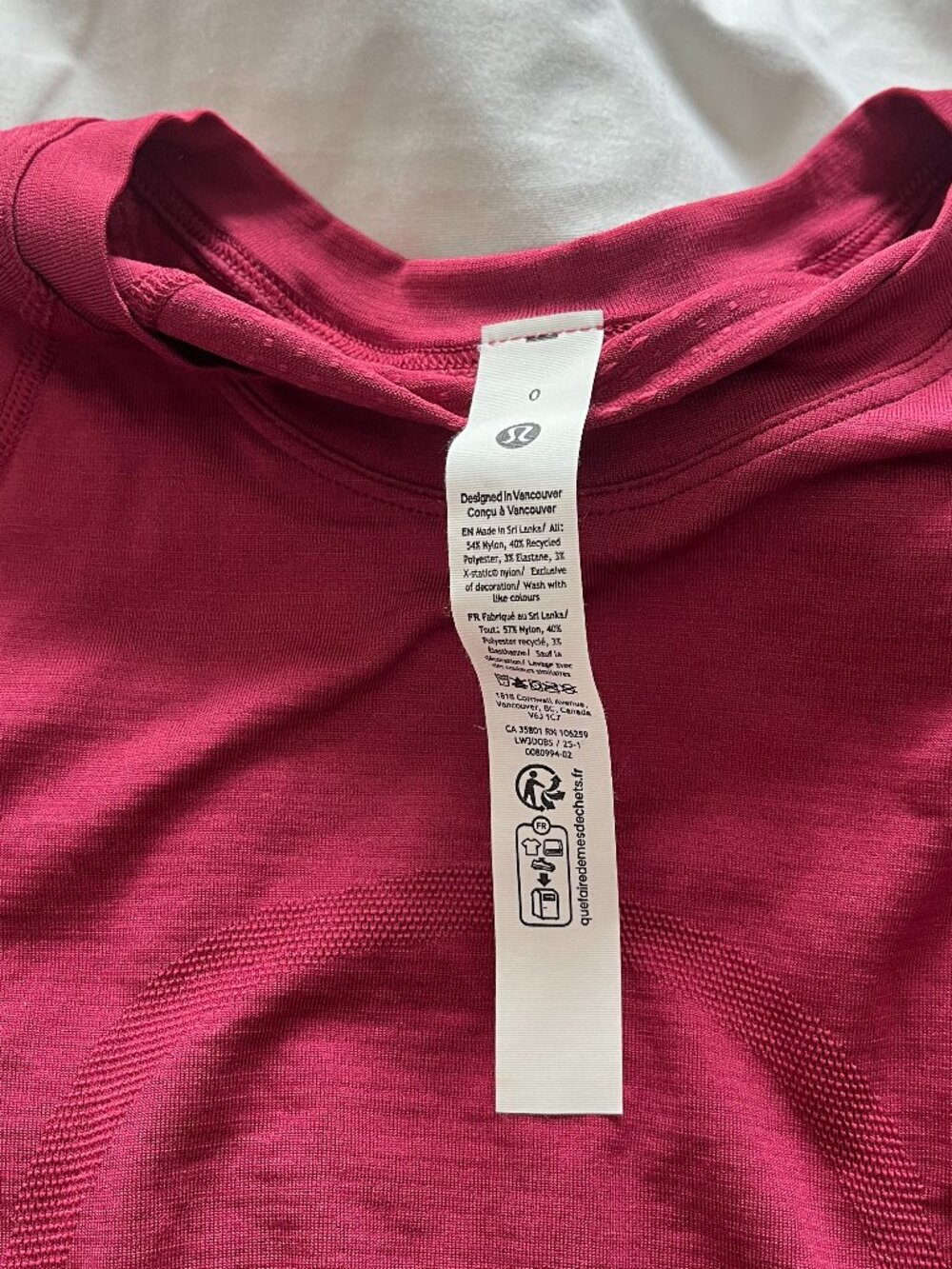 Lululemon Swiftly Long Sleeve Ripened Raspberry Size 0 - Picture 3 of 4